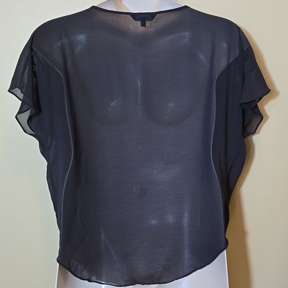 Express Y2K Sheer Sequin Top Size Medium Dolman Whimsigoth Party Night Out Club - Picture 13 of 14